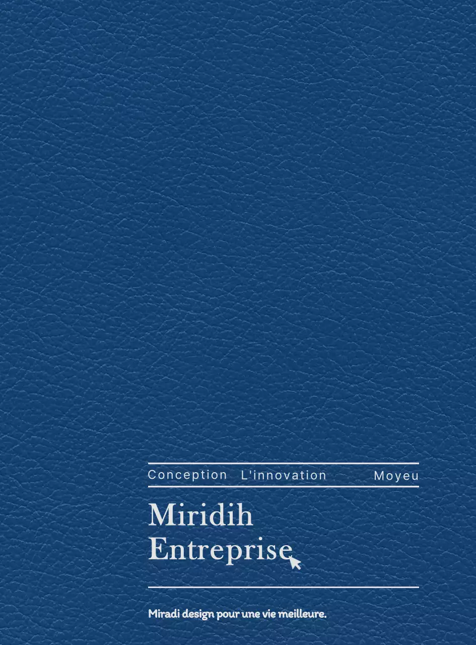 Couverture de l'agenda avec le slogan et le logotype de votre société de design