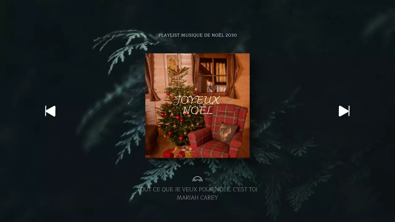 Vignette d'une chaîne musicale avec une touche de Noël vert