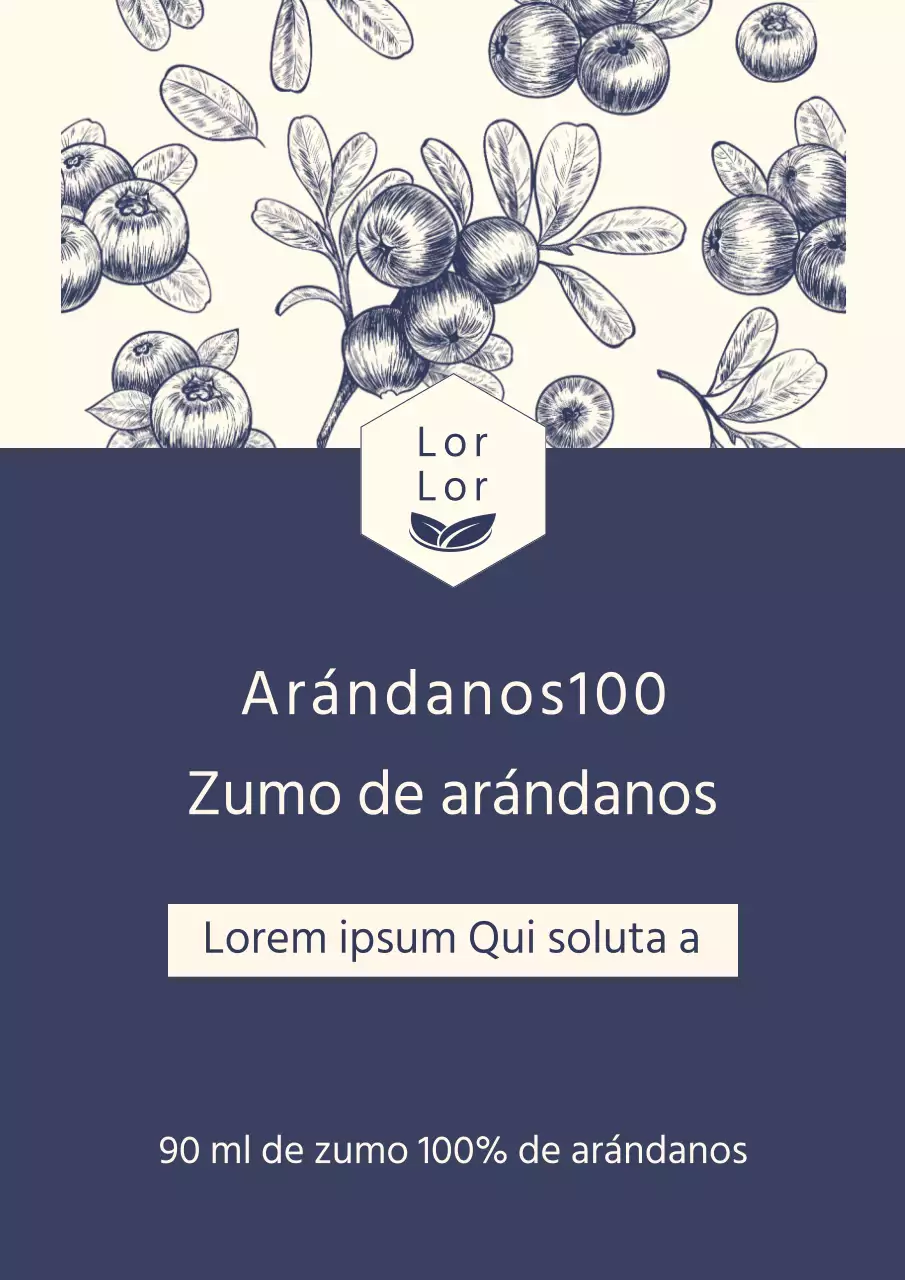 Promover la bebida saludable de zumo de arándanos azul marino