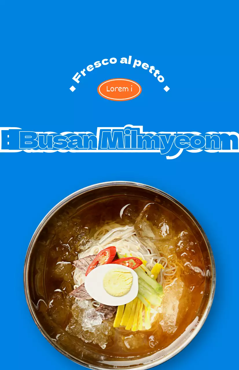 Promozioni di ristoranti con foto colorate di diversi cibi estivi