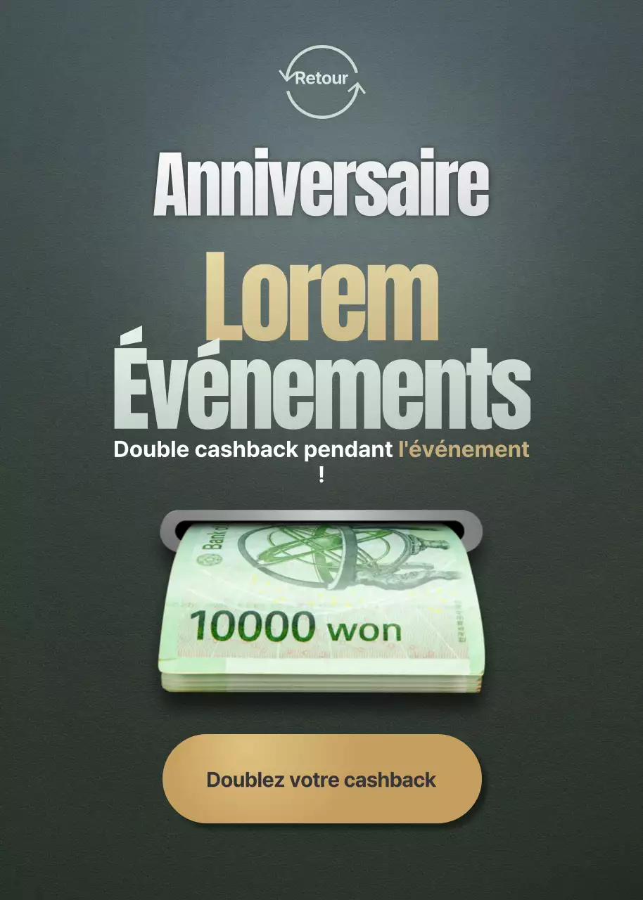 Événement Cashback