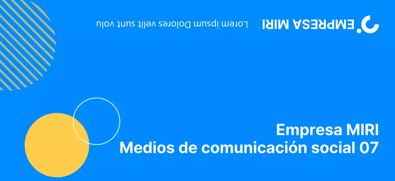 Un concepto sencillo para el recuerdo de un simpatizante de una empresa, con círculos azules y amarillos.