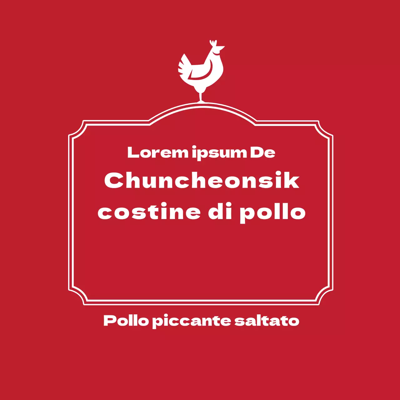 Etichetta delle costine di pollo alla Chuncheon