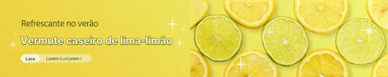 Promover um conceito amarelo e refrescante para o sumo de fruta caseiro