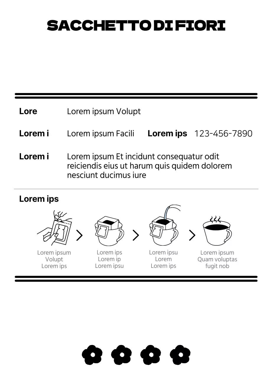 Bustine da tè con illustrazioni floreali