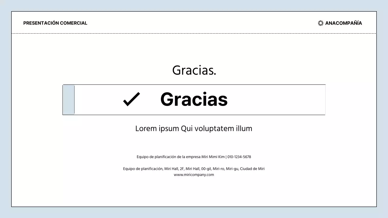 Informes empresariales limpios en azul claro y negro