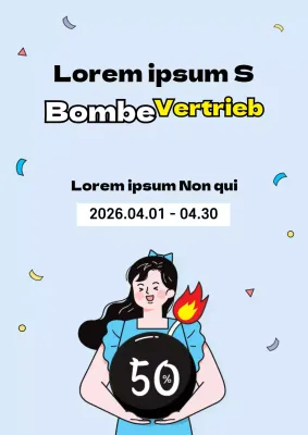 Werben Sie für eine Super-Duper-Sale-Veranstaltung in Hellblau