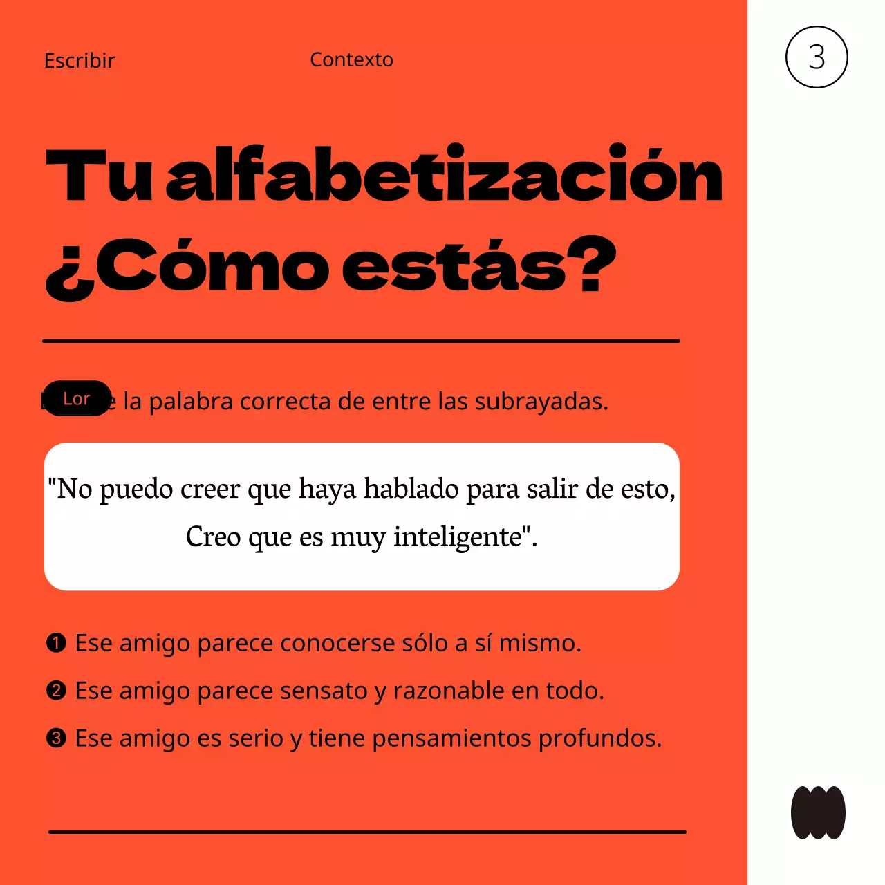 Una guía sencilla, naranja y roja, de información edu-escolar