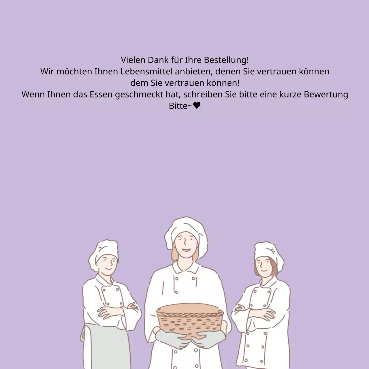 Zustellung von Dankesnachrichten