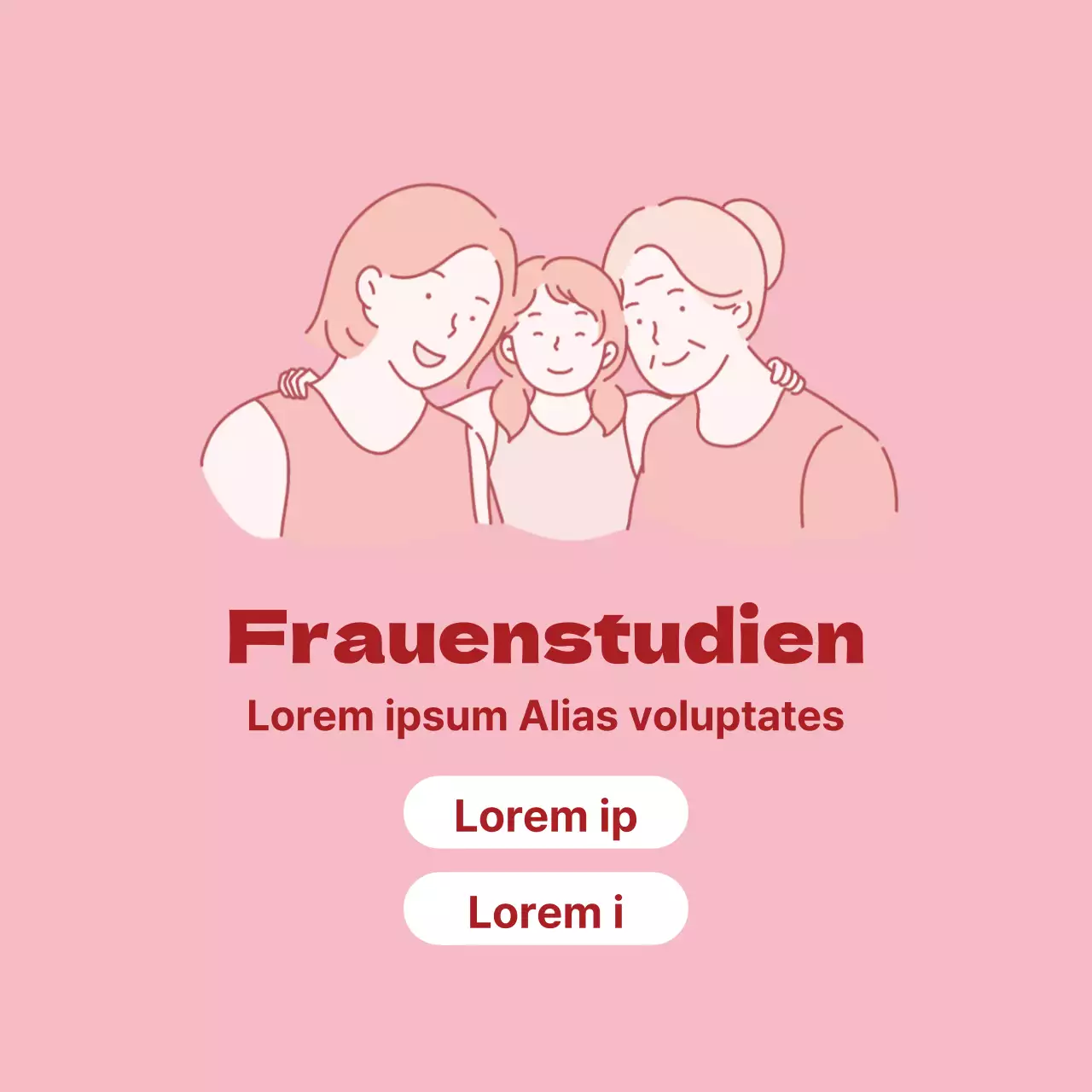 Rosa einfache Illustration Gynäkologie Etikett