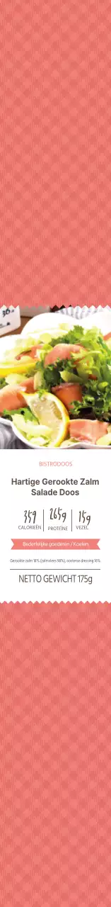 Rode Fotolijst Gerookte Zalm Salade Bento Doos