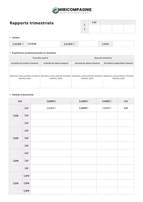 Documentation simple sur les rapports trimestriels d'activité