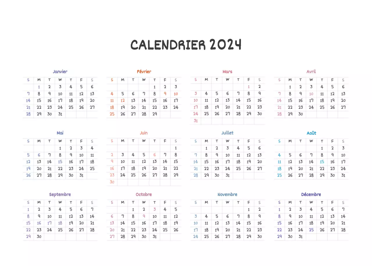 Un calendrier avec un joli concept d'illustration d'Argo