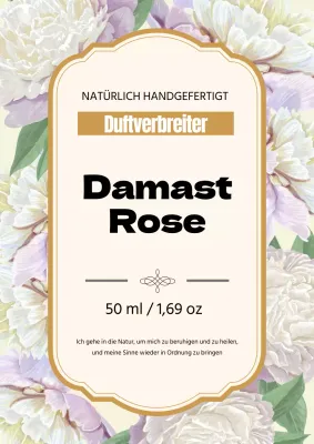 Vintage Parfüm-Etikett-Design-Poster in Gold und Lila