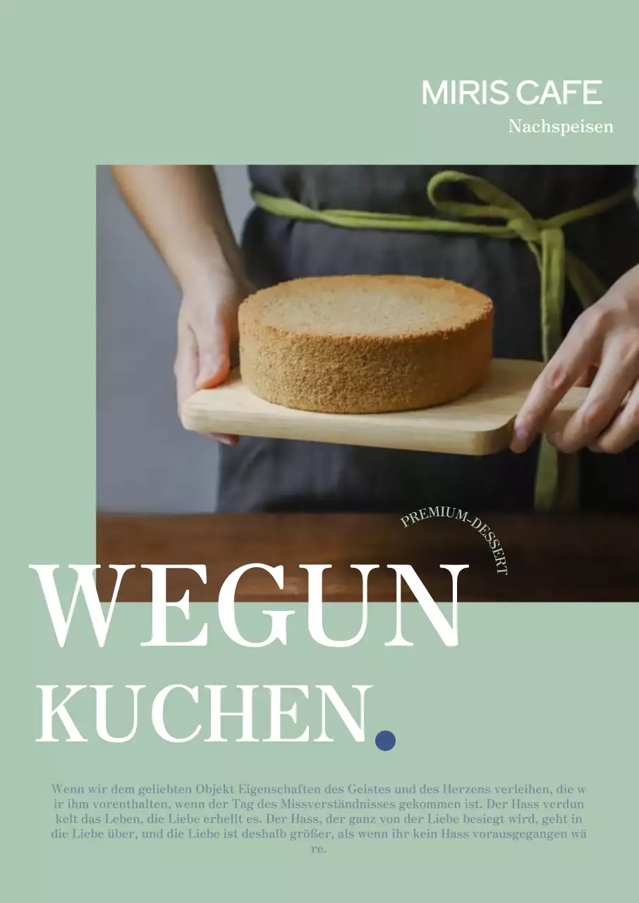 Cafe-Poster mit grünem Hintergrund