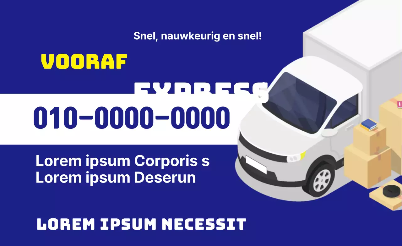 Visitekaartjes verhuisbedrijf