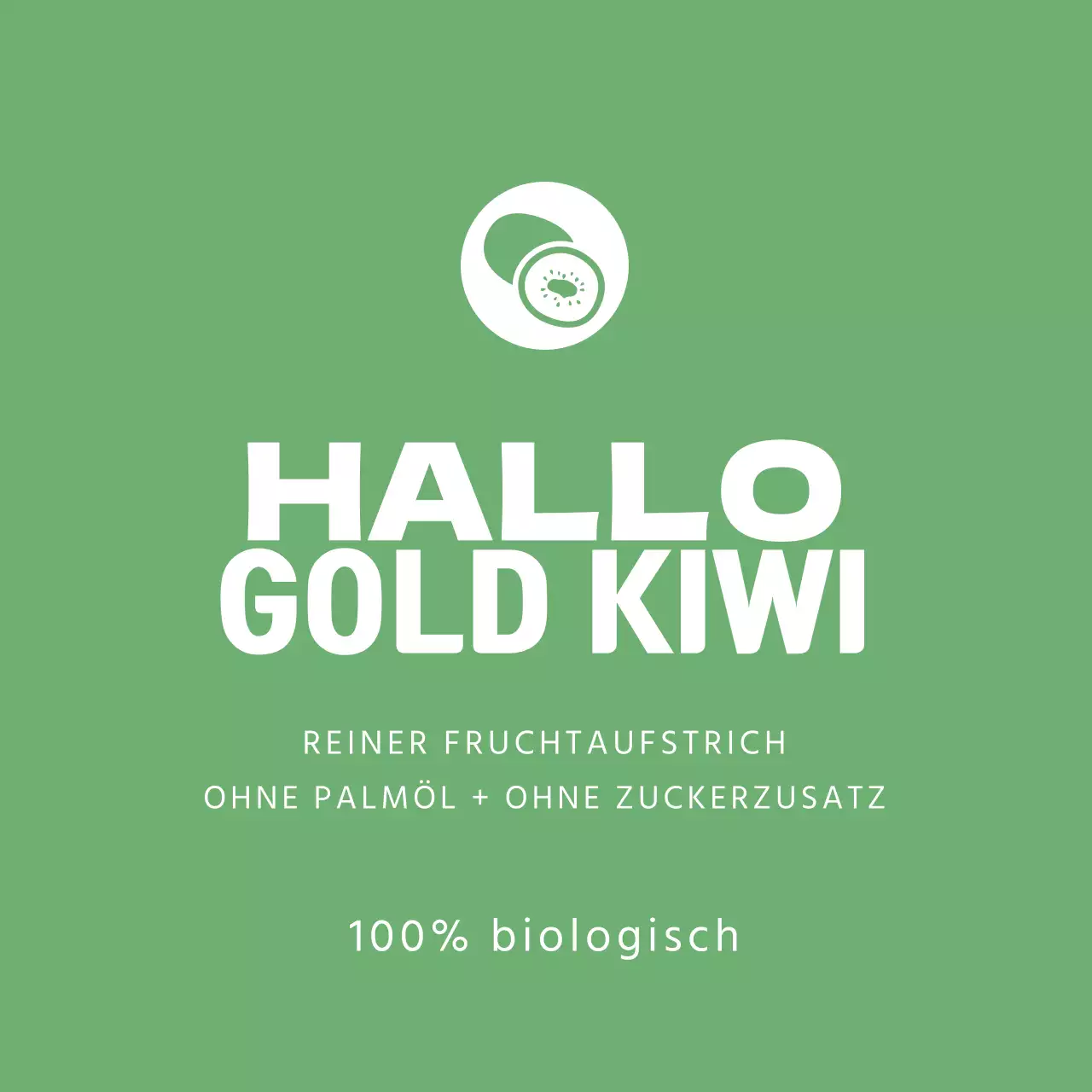 Goldenes Kiwi-Konfitüren-Etikett