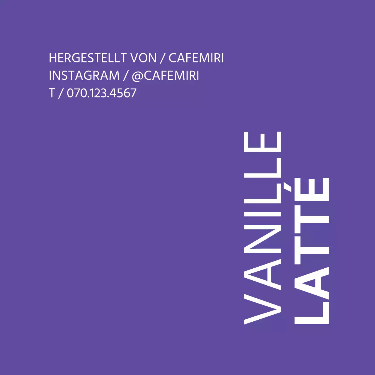 Lila Einfacher Text Kaffee