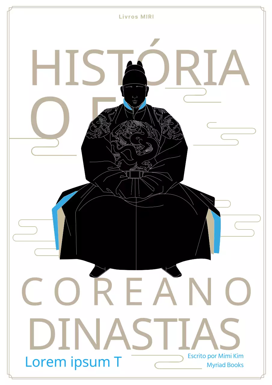História da dinastia coreana em branco ilustração de um rei moderno