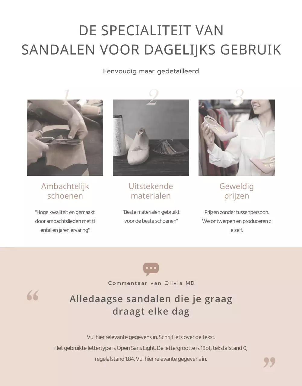 Pagina met verbale details