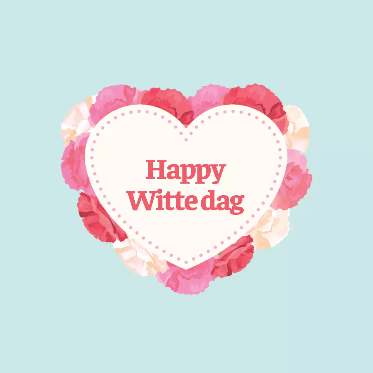 Blauw geïllustreerd Valentijnslabel met sentimenteel hart