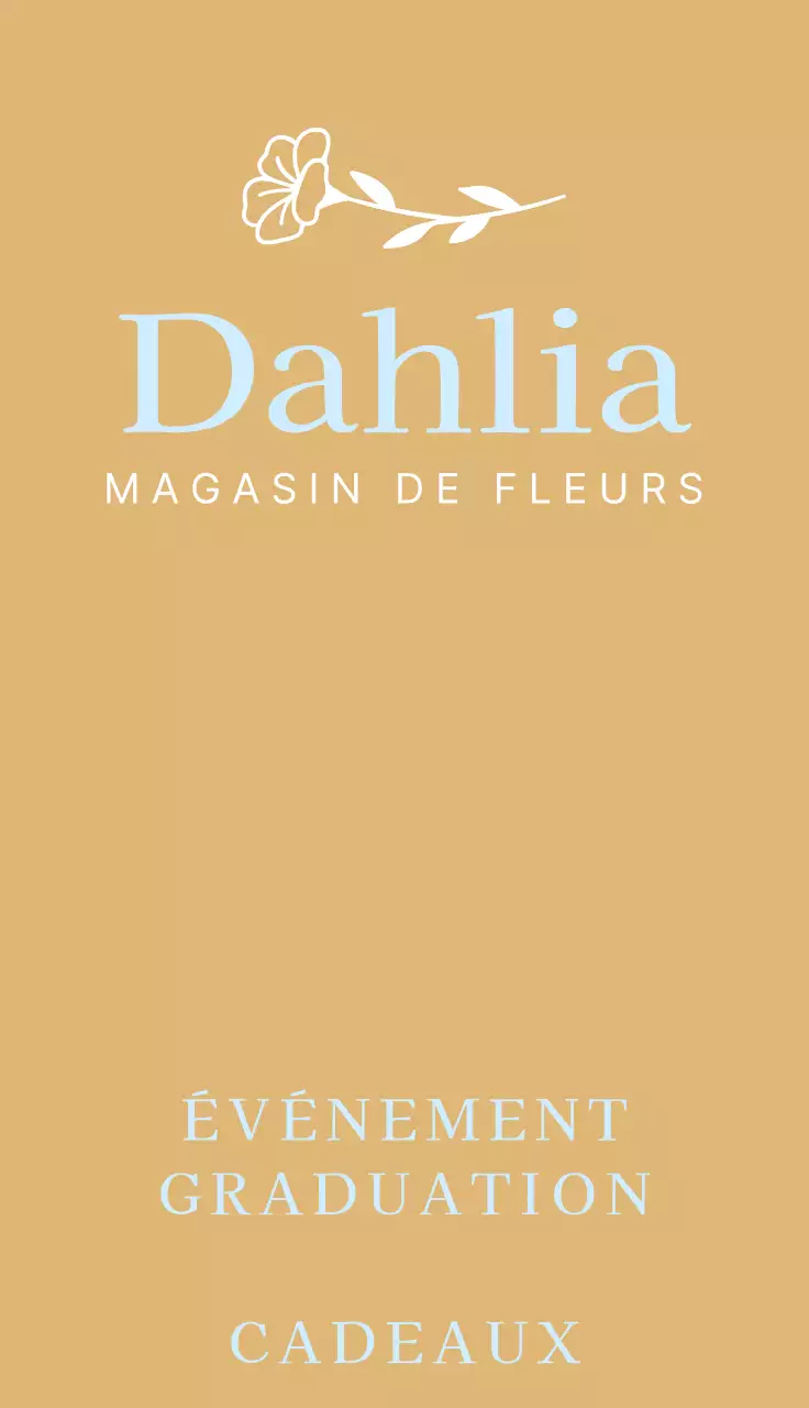 Un fleuriste sentimental avec des illustrations florales bleu ciel