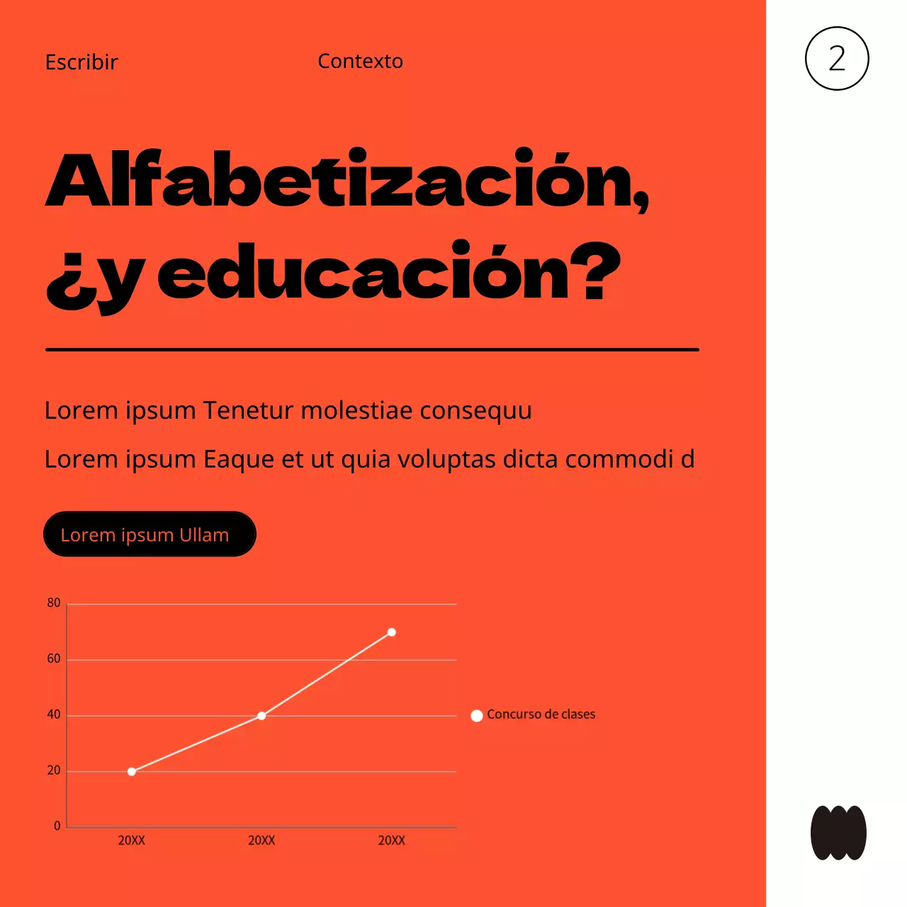Una guía sencilla, naranja y roja, de información edu-escolar