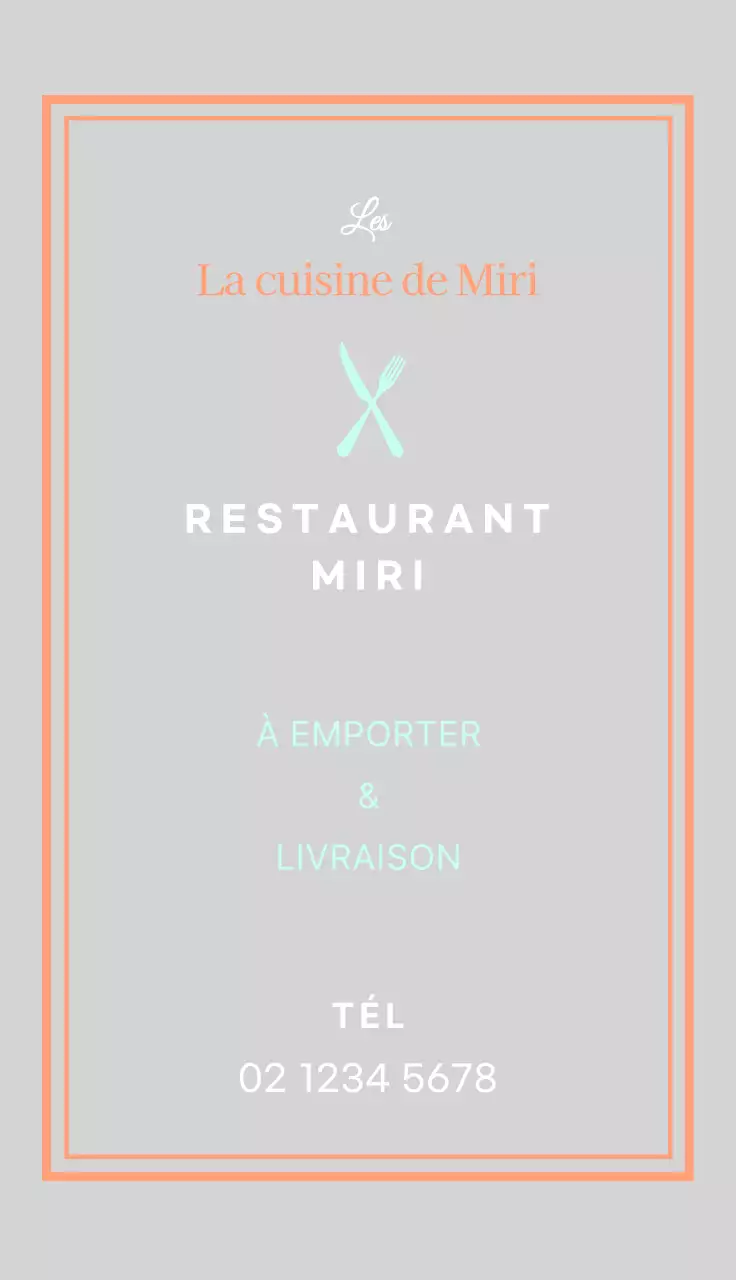 Faites la promotion de votre restaurant avec des sentiments orange et menthe