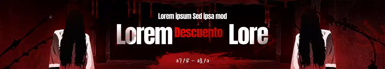 Venta de conceptos de terror en rojo y negro