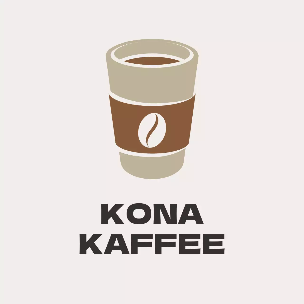 Graue einfache Ikone Kaffee-Etikett