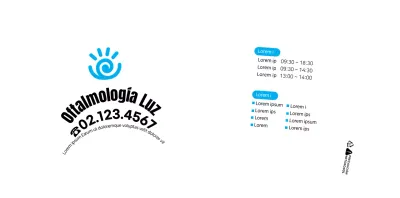 Estilo limpio en negro y azul para presentar y promocionar su consulta