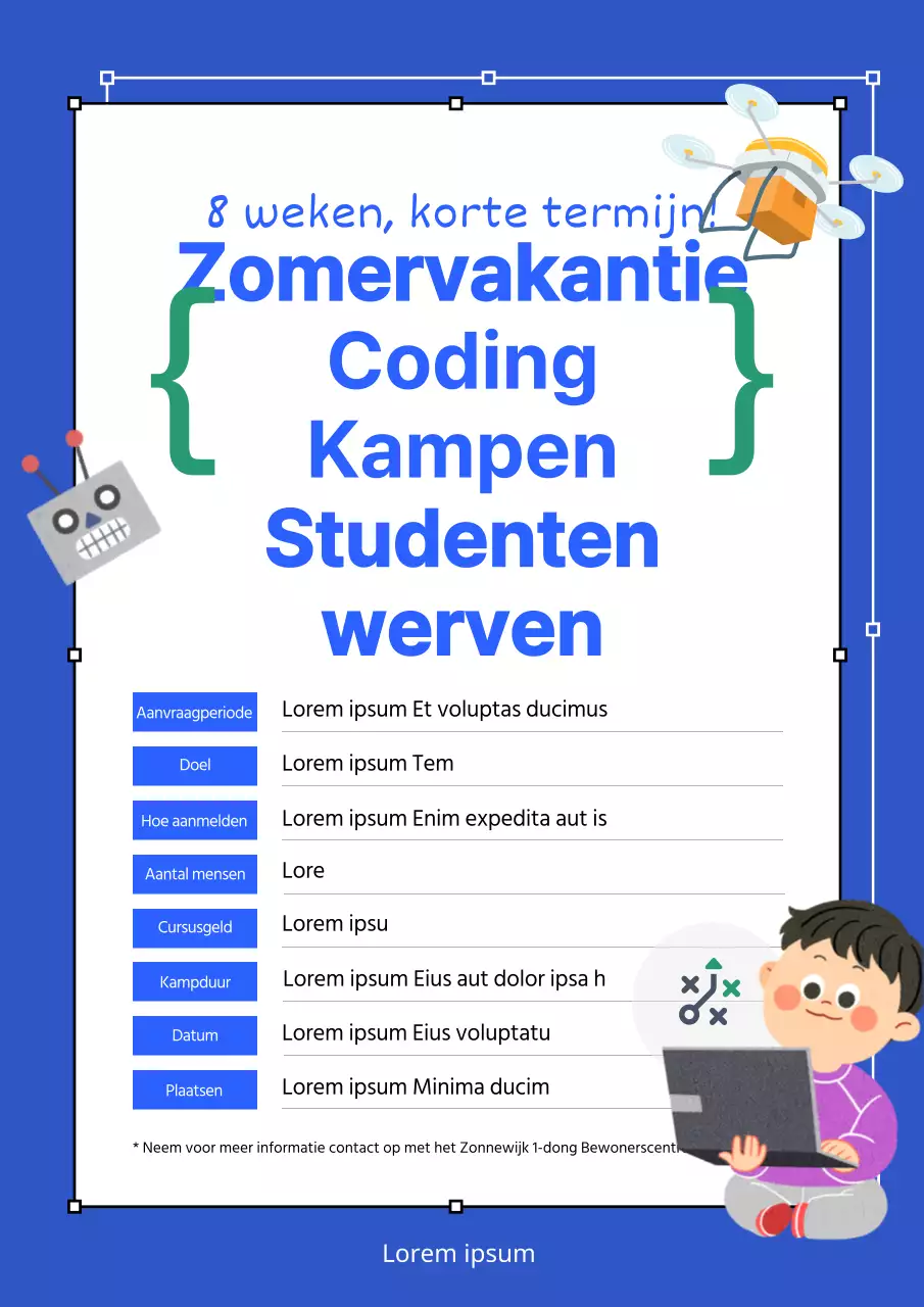 De blauwe zomerkampen voor coderen van IT Concepts zijn nu open voor inschrijving.