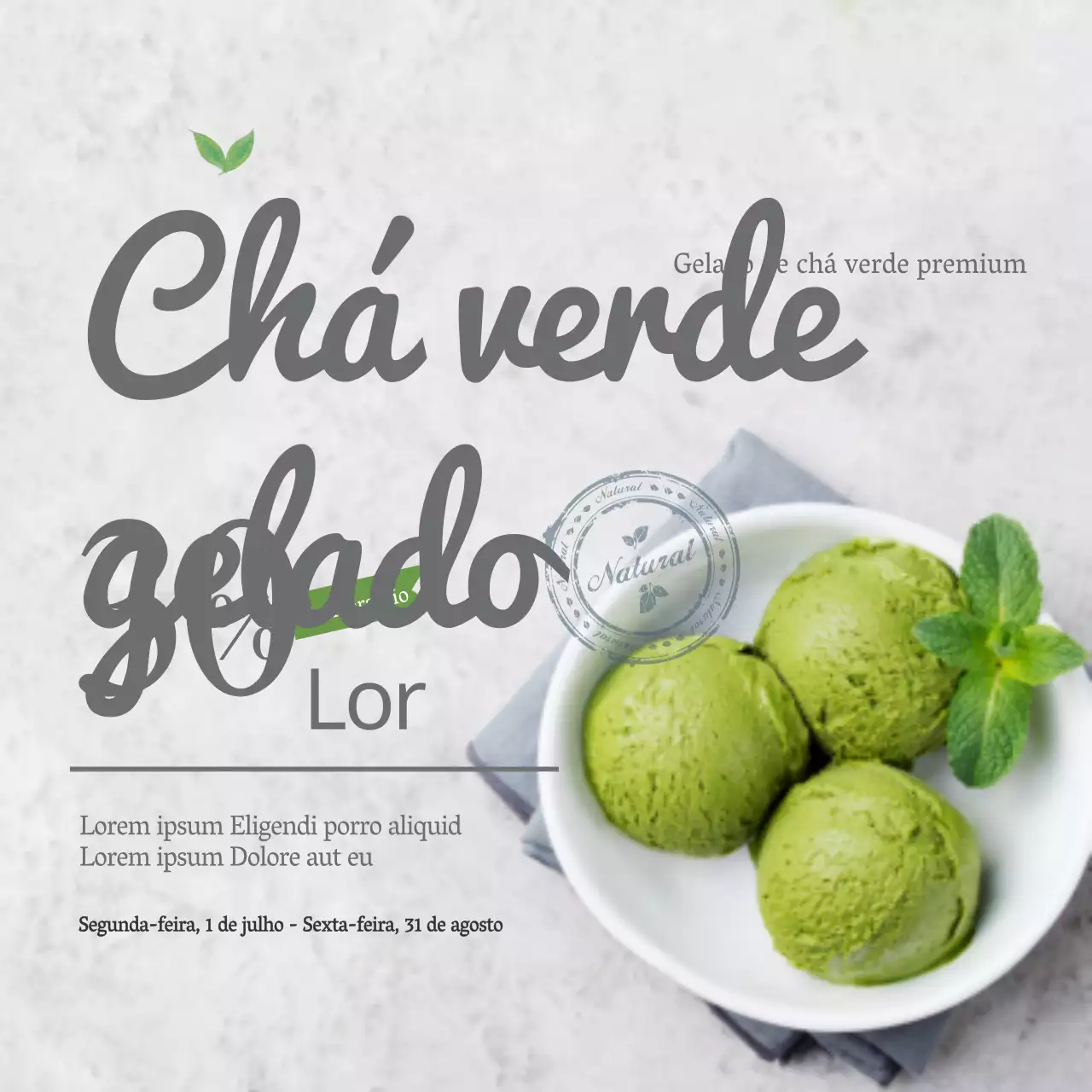 Gelado de chá verde