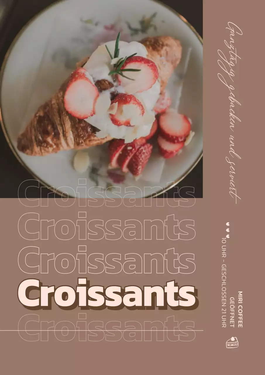 Vintage Dessert Poster in rosa