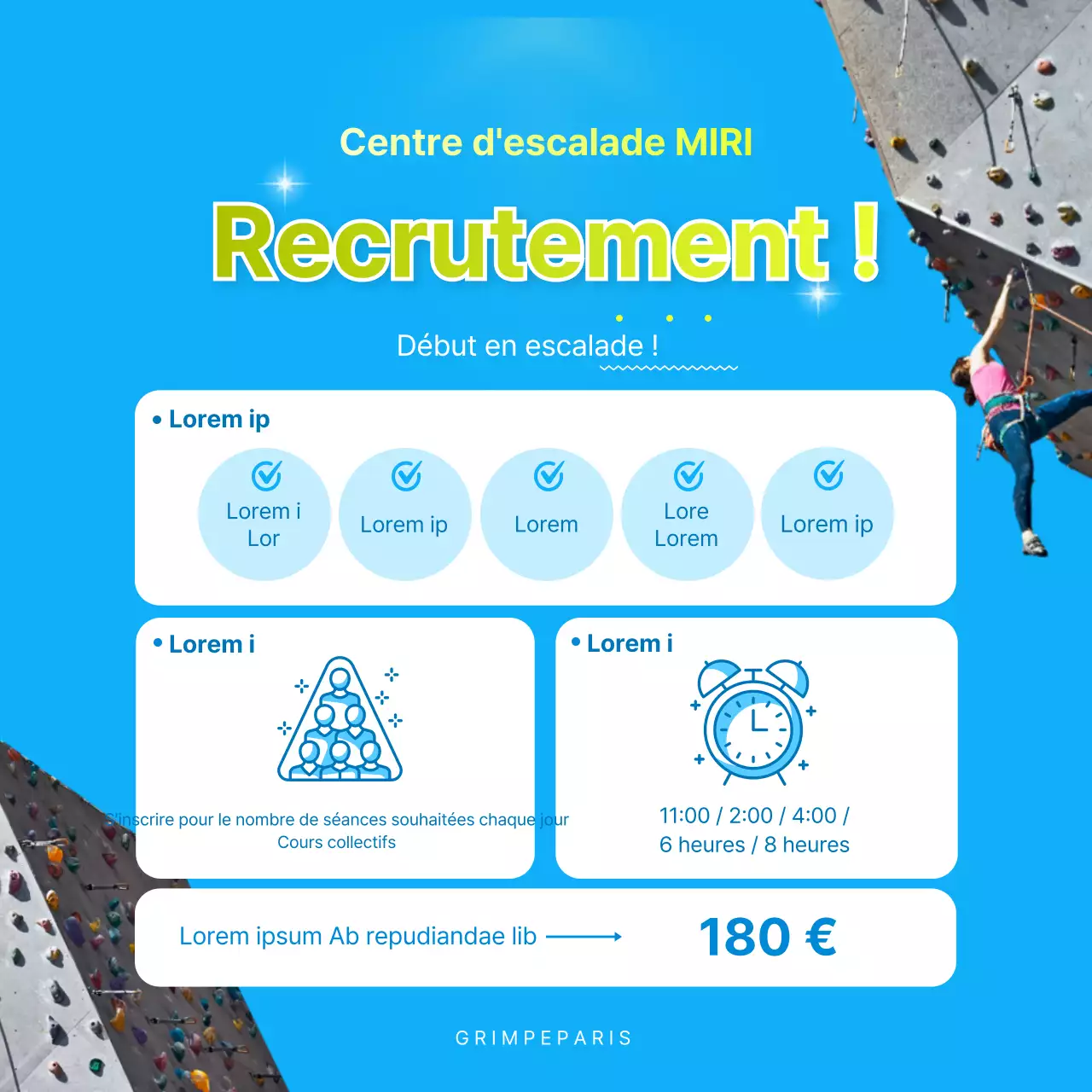 Une touche de citron vert dans le bleu - Climbing CardNews