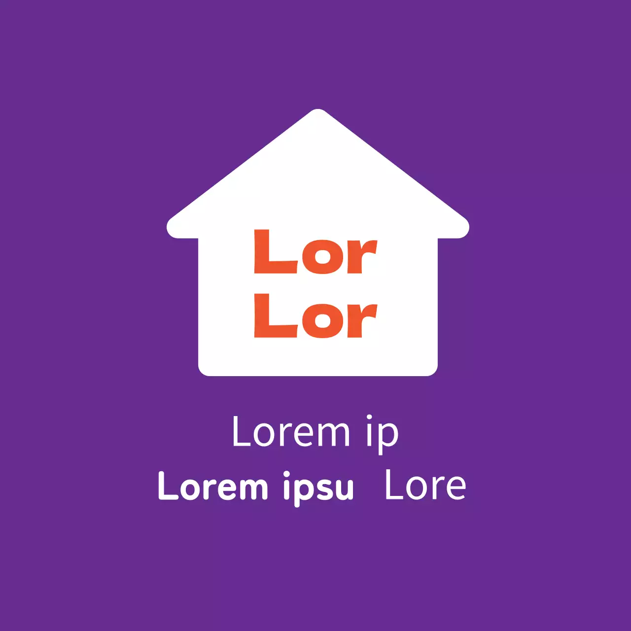 Etiquetas ilustradas morado-naranja para envases de tiendas