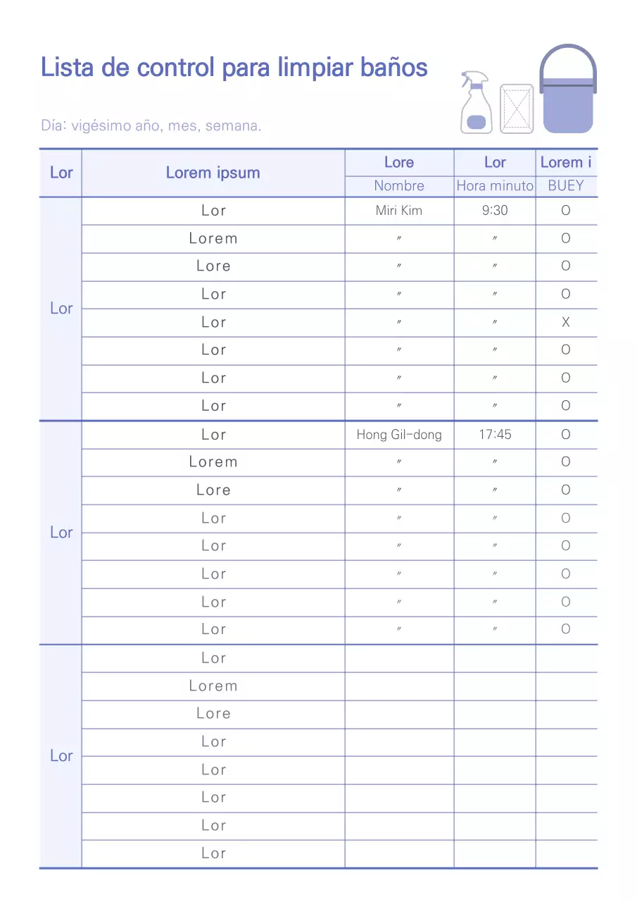 Lista de comprobación de limpieza del inodoro Ultramarine Neat Written