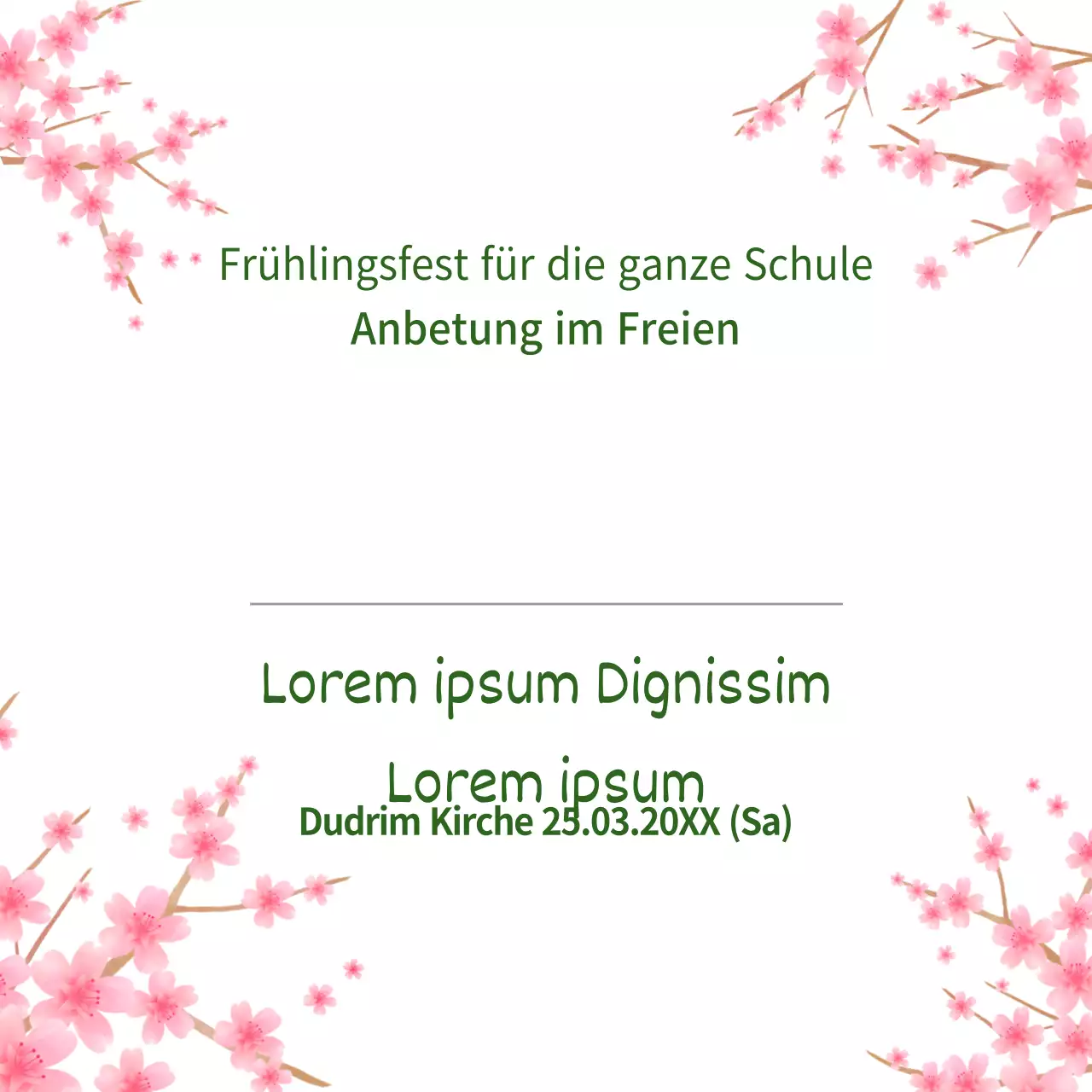 Frühlingsanbetung im Freien