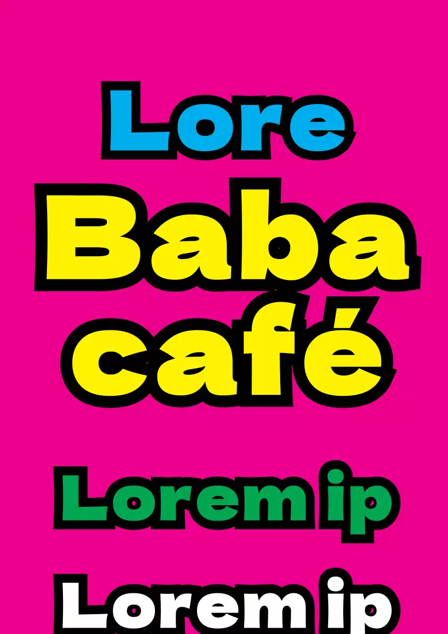 Material promocional sencillo con texto en colores llamativos