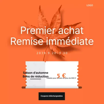Remise immédiate sur votre premier achat