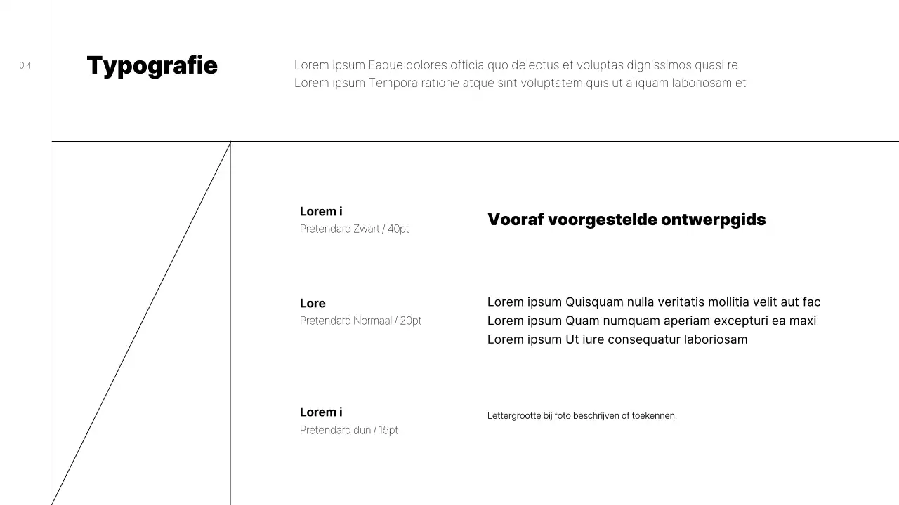 Eenvoudig ontwerpvoorstel met zwarte lijnen