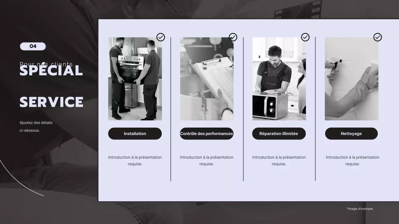 Proposition de service de location d'appareils électroménagers propre et moderne sur fond mauve