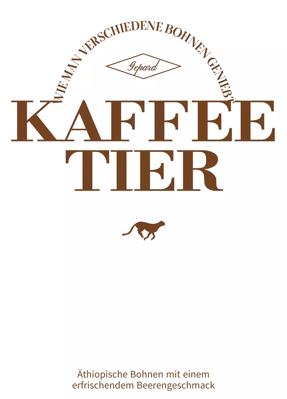 Einfaches Design mit brauner laufender Tierillustration