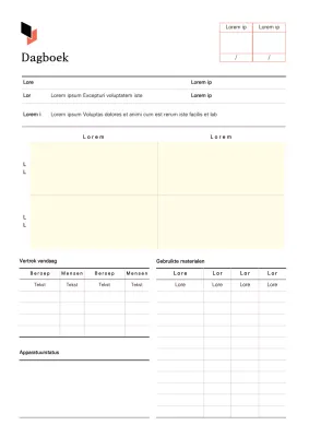 Een schoon, wit-beige dagboek