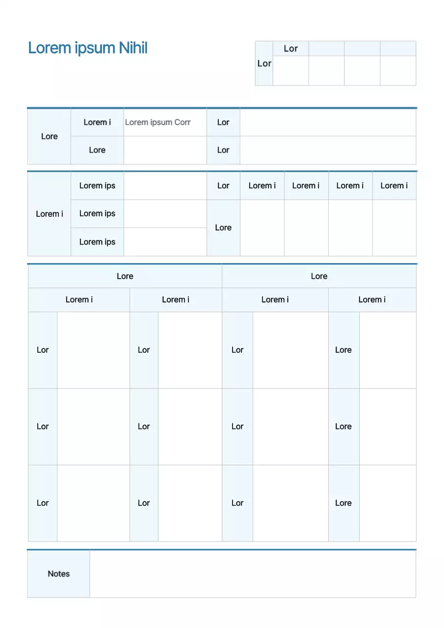 Documentation simple sur les rapports trimestriels de pertes et profits Blue