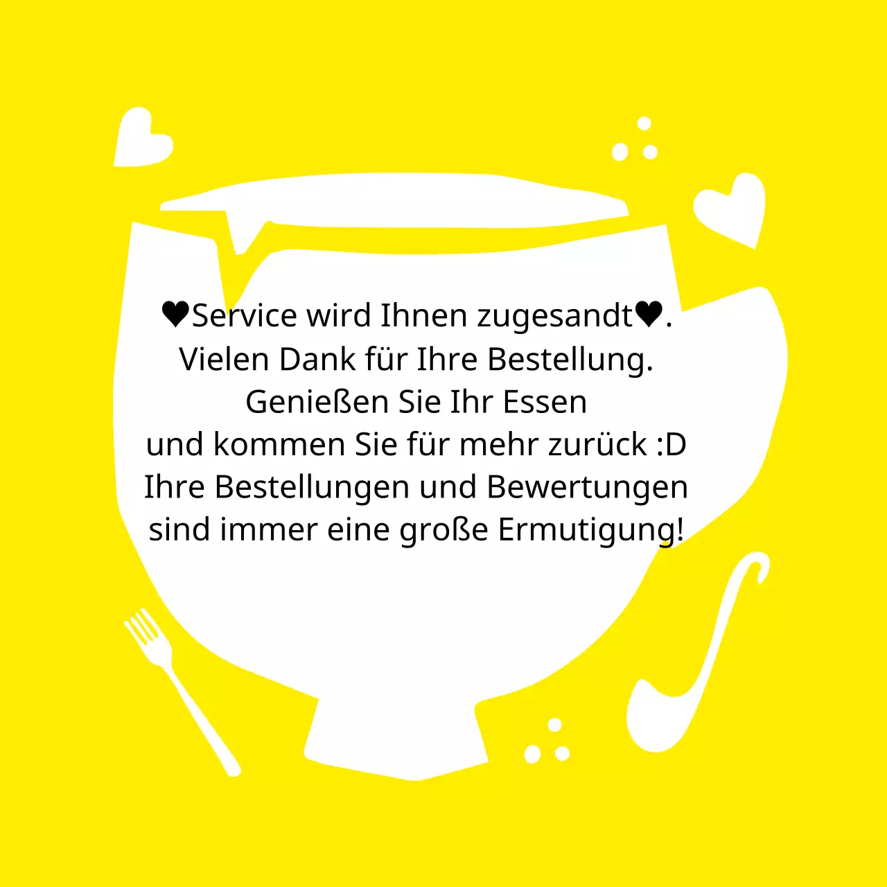 Dankeschön-Aufkleber für die Lieferung