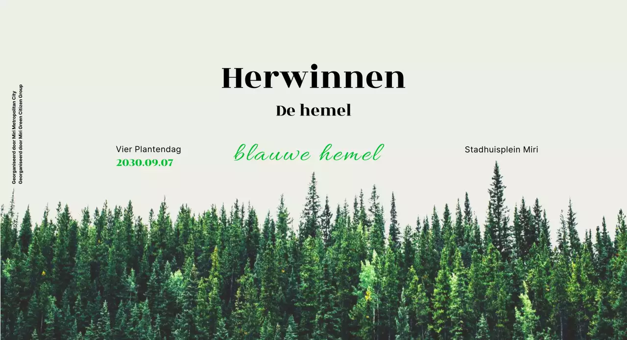 Een eenvoudige viering van Arbor Day in beige en groen