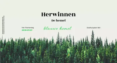 Een eenvoudige viering van Arbor Day in beige en groen