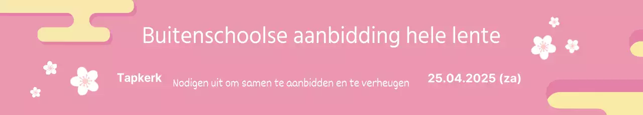 Openlucht aanbidding in de lente