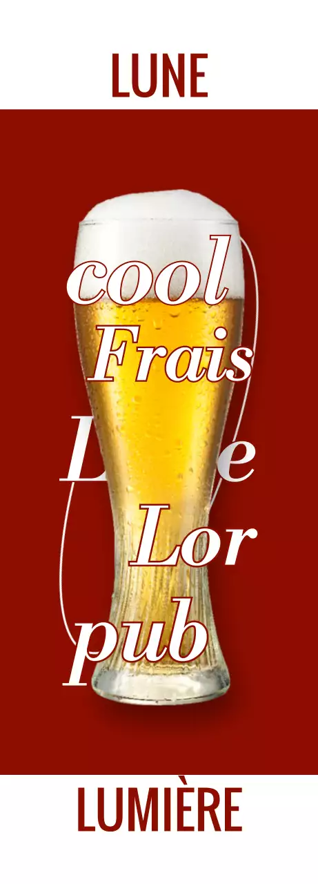 Photos et logo d'un pub émotionnel avec vin et bière blanche